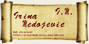 Irina Medojević vizit kartica
